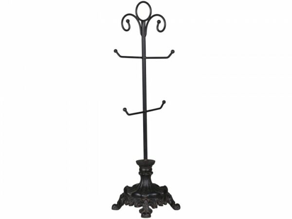 Albero per tazze in ferro con piedi 
H54/L14/P14 cm nero antico 3920207 Chic Antique