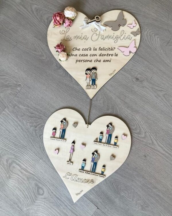 Doppio cuore personalizzabile 40cm Pattycrea