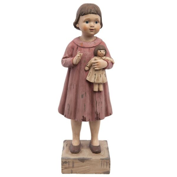 Statuetta Ragazza 10x8x28 Cm Rosa Poliresina Accessori Per La Casa Clayre & Eef