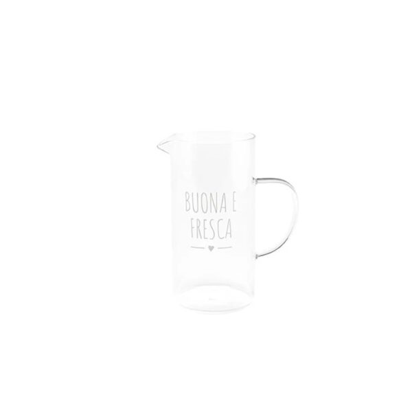 Brocca borosilicato "Buona fresca" 1200 ml Nuvole di Stoffa