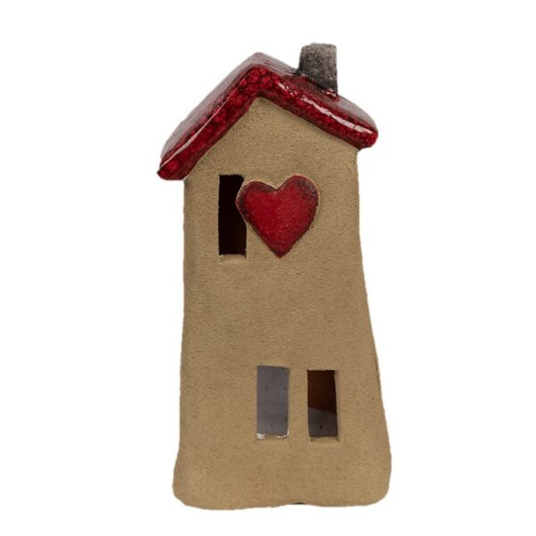 Casa marrone rosso 10x7x19cm Clayre