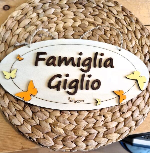 Fuoriporta ovale personalizzabile 30cm Pattycrea